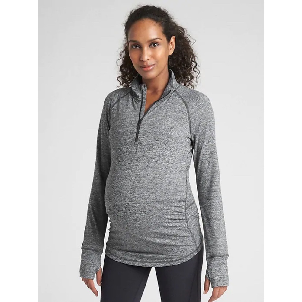 GapFit Maternity Half-Zip Pullover Athletic Top